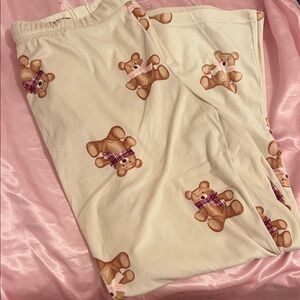 Cozy Cream Teddy Bear Pajama Pants